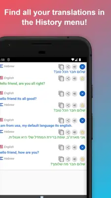 English to Hebrew Translator android App screenshot 4